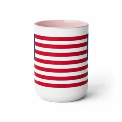 Two-Tone Betsy Ross Flag Coffee Mugs, 15oz -American Flags Sales 000846877fda24e1f1528bc088e40550