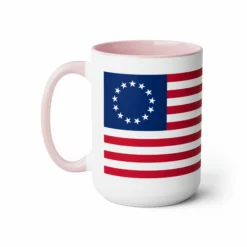 Two-Tone Betsy Ross Flag Coffee Mugs, 15oz -American Flags Sales 02e472446a2a7f8f608e9e8c8bb93229