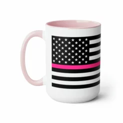Two-Tone Thin Pink Line Flag Coffee Mugs, 15oz 35 Two-Tone Thin Pink Line Flag Coffee Mugs, 15oz -American Flags Sales 0c7ad9735926f7358f7749e0f03e28fa