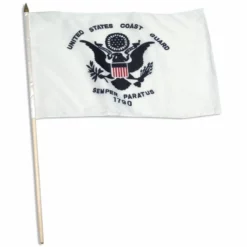 US Coast Guard Stick Flag - 12 In X 18 In