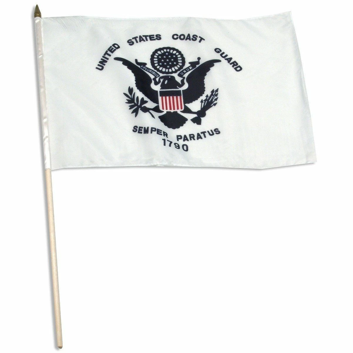 US Coast Guard Stick Flag - 12 In X 18 In 1 US Coast Guard Stick Flag - 12 In X 18 In