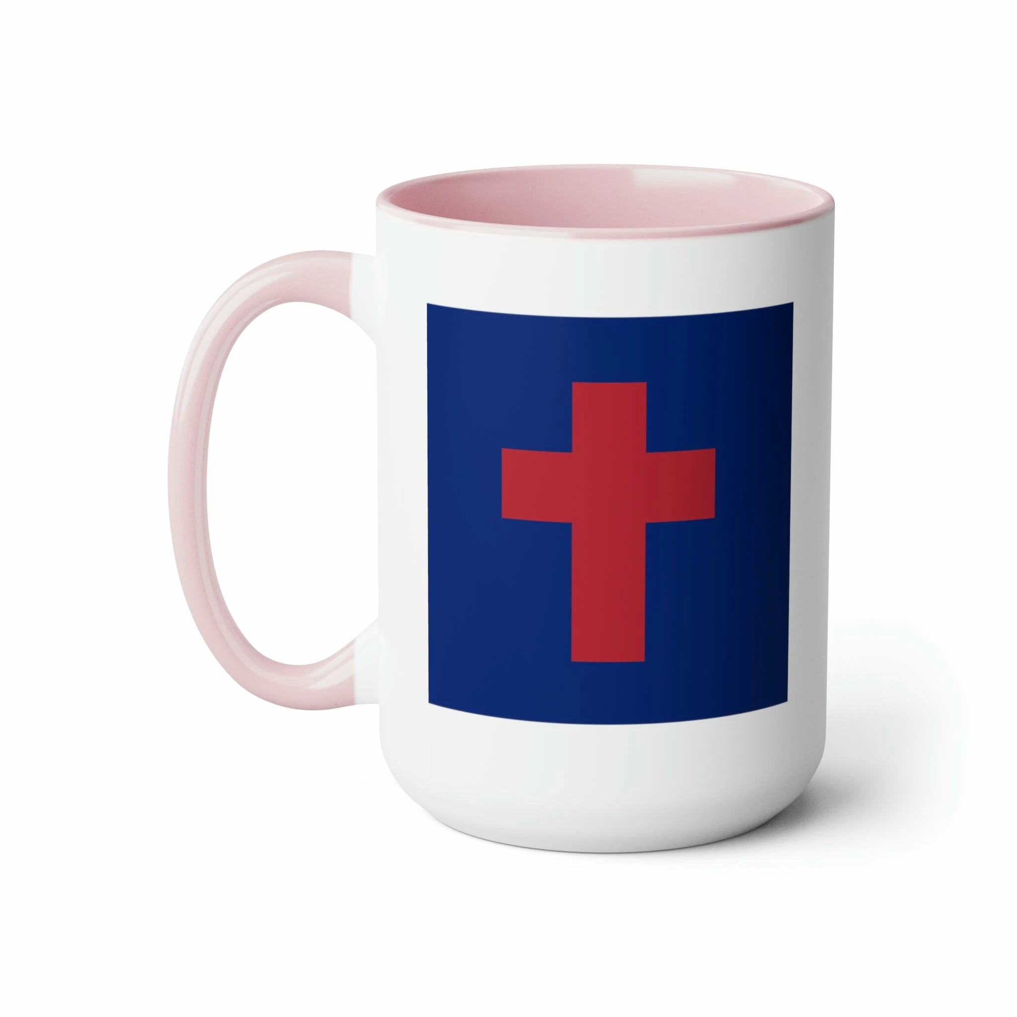 Two-Tone Christian Flag Coffee Mugs, 15oz 16 Two-Tone Christian Flag Coffee Mugs, 15oz - Image 16
