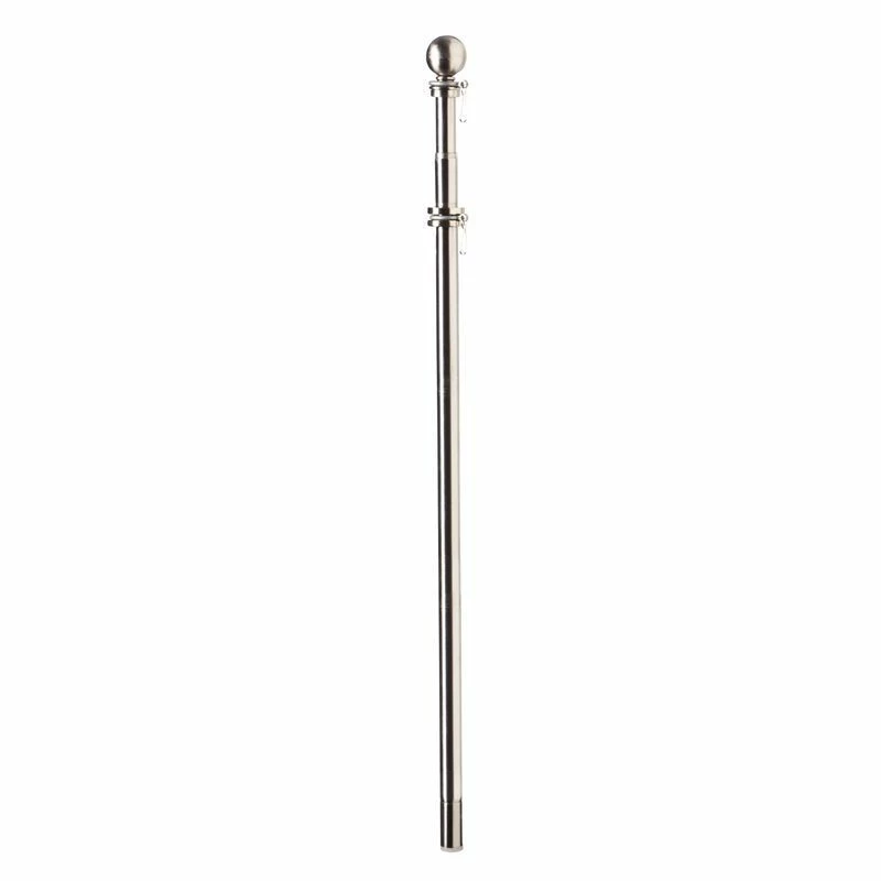 Silver Metal Extendable House Flag Pole 1 Silver Metal Extendable House Flag Pole