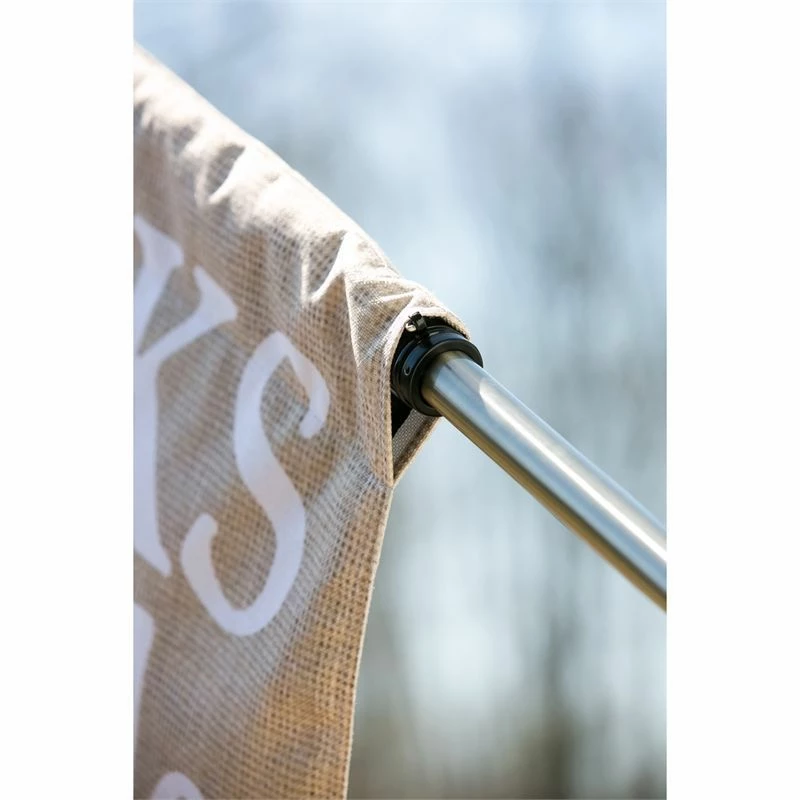 Silver Metal Extendable House Flag Pole 3 Silver Metal Extendable House Flag Pole - Image 3