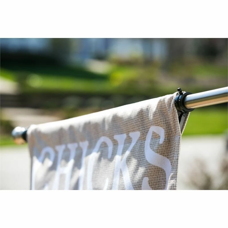 Silver Metal Extendable House Flag Pole 2 Silver Metal Extendable House Flag Pole - Image 2