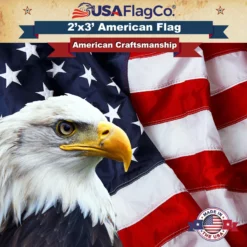 US Flag (2x3 Foot) Embroidered Stars & Sewn Stripes -American Flags Sales 2x3 american flag american craftsmanship