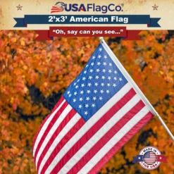 US Flag (2x3 Foot) Embroidered Stars & Sewn Stripes -American Flags Sales 2x3 american flag oh say