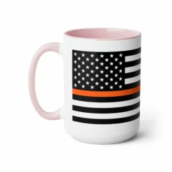 Two-Tone Thin Orange Line Flag Coffee Mugs, 15oz 35 Two-Tone Thin Orange Line Flag Coffee Mugs, 15oz -American Flags Sales 343bcf776979b01e5dccff3a465aa337