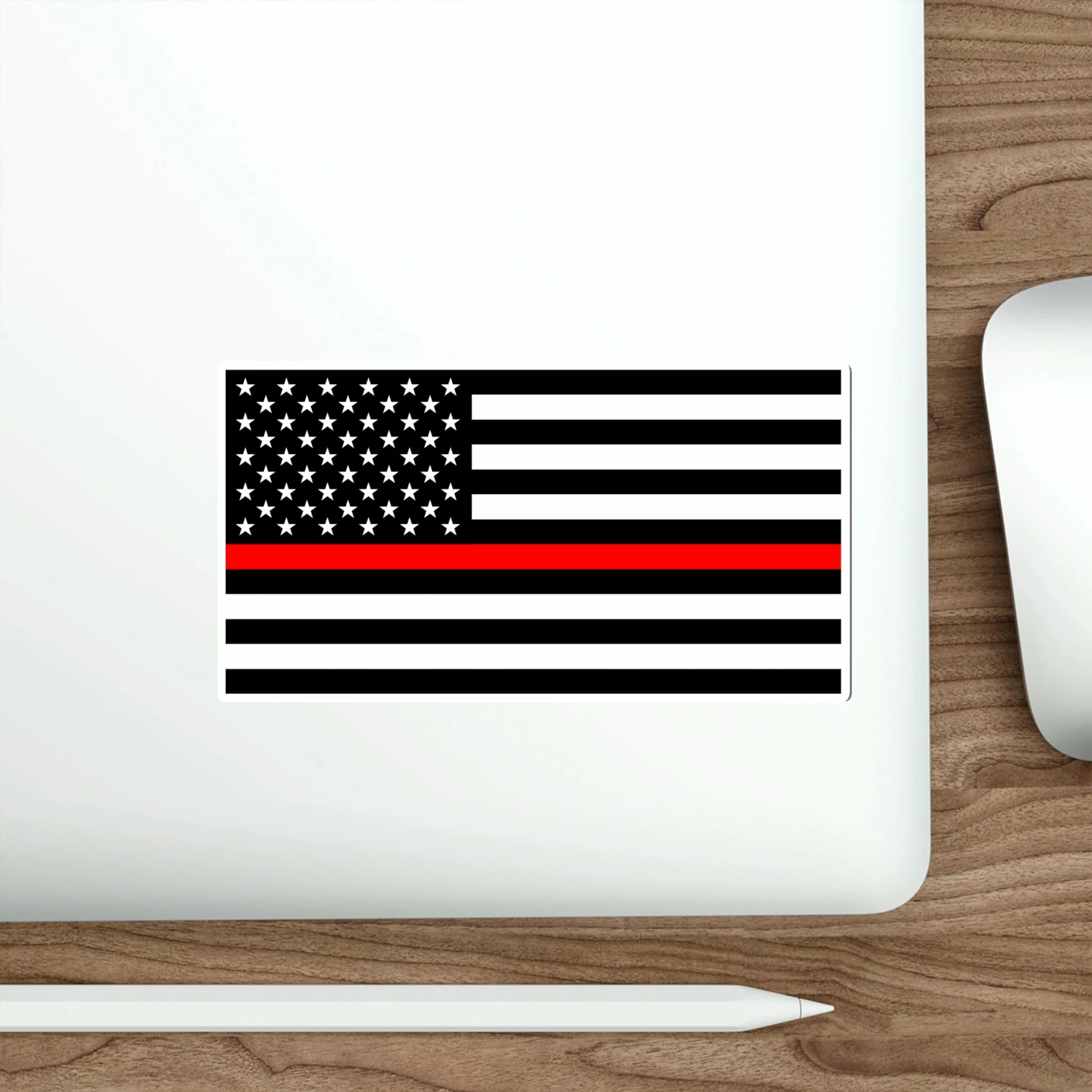 Thin Red Line Flag Decal (indoor And Outdoor Use) 2 Thin Red Line Flag Decal (indoor And Outdoor Use) - Image 2
