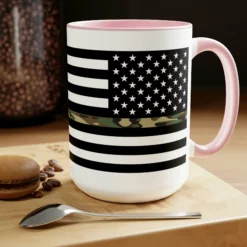 Two-Tone Thin Camo Line Flag Coffee Mugs, 15oz -American Flags Sales 43d1919c75ecf11fe4a3bc834109f850