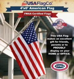US Flag (4x6 Foot) Embroidered Stars & Sewn Stripes 17 US Flag (4x6 Foot) Embroidered Stars & Sewn Stripes -American Flags Sales 4x6 american flag fmaa certified