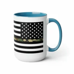 Two-Tone Thin Camo Line Flag Coffee Mugs, 15oz -American Flags Sales 5551bc94d28b98109ad8c96c72dce1c7