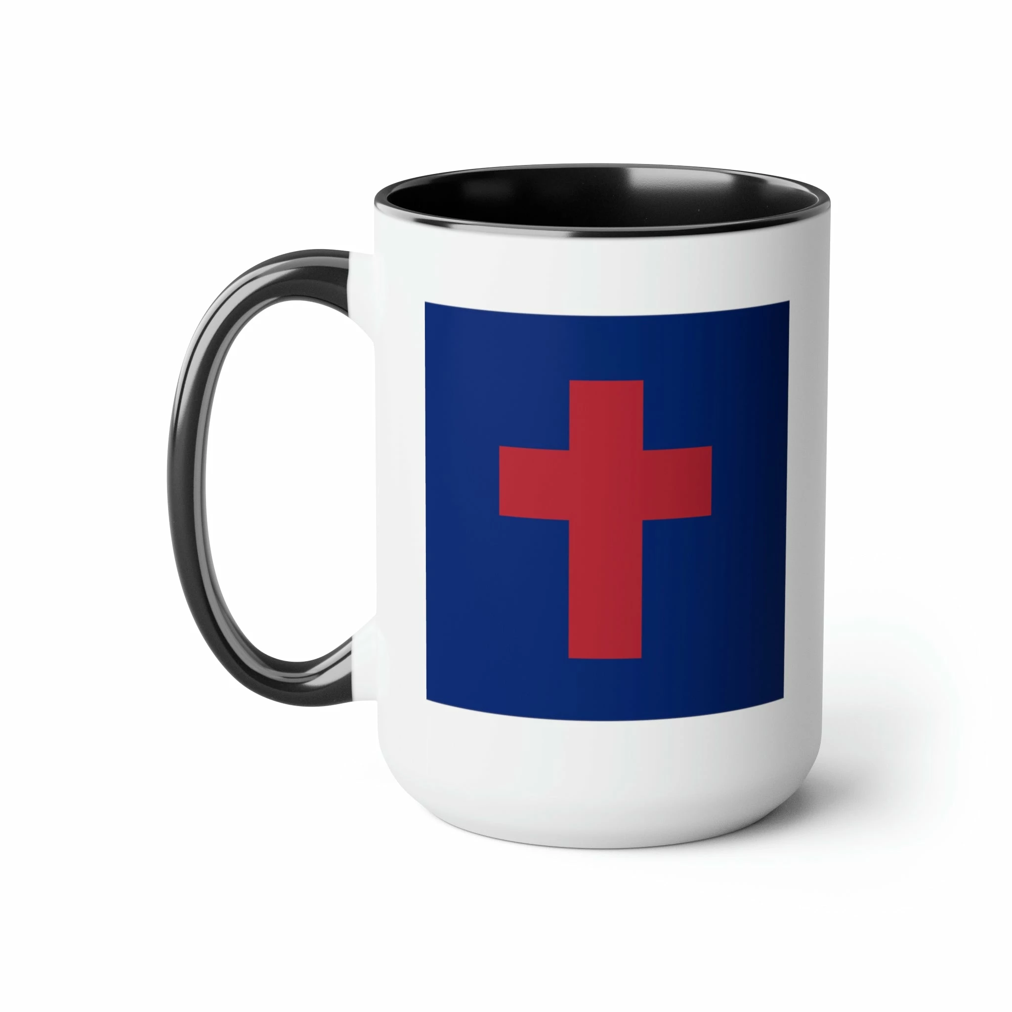 Two-Tone Christian Flag Coffee Mugs, 15oz 6 Two-Tone Christian Flag Coffee Mugs, 15oz - Image 6