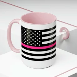 Two-Tone Thin Pink Line Flag Coffee Mugs, 15oz 39 Two-Tone Thin Pink Line Flag Coffee Mugs, 15oz -American Flags Sales 57dcf0a9a537e8a01b048cd166583279