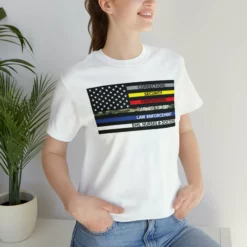 Thin Line USA Flag T Shirt: Bella + Canvas 3001 -American Flags Sales 643b0cbf6da917788a99340ac8979861
