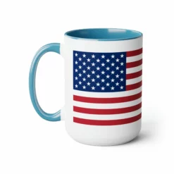 Two-Tone American Flag Coffee Mugs, 15oz -American Flags Sales 6e46876866d4ee7c77e0c26b2e000d11