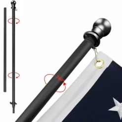 PATRIOT™ Flag Pole And FREEDOM™ Bracket Kit - Classic Black (6ft, 1-inch Diameter) -American Flags Sales 6ft flagpole black 2 a8b4c66f fcfb 4ec9 a380 649d53475c0d