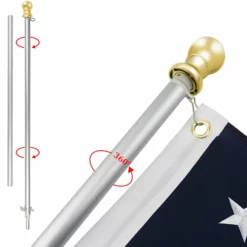 PATRIOT™ Flag Pole And TITAN™ Bracket Kit - Silver (6ft, 1" Diameter) 13 PATRIOT™ Flag Pole And TITAN™ Bracket Kit - Silver (6ft, 1" Diameter) -American Flags Sales 6ft flagpole silver 2 b14e64af f92c 4012 ae97 3debb1de86ff