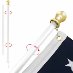 PATRIOT™ Flag Pole And FREEDOM™ Bracket Kit - Vivid White (6ft, 1-inch Diameter) 13 PATRIOT™ Flag Pole And FREEDOM™ Bracket Kit - Vivid White (6ft, 1-inch Diameter) -American Flags Sales 6ft flagpole white 2 7609fb8d b096 46c3 81f8 07b2c2ef749e