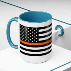 Two-Tone Thin Orange Line Flag Coffee Mugs, 15oz 29 Two-Tone Thin Orange Line Flag Coffee Mugs, 15oz -American Flags Sales 7623c52294e98addde159c80172d19ed