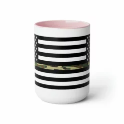 Two-Tone Thin Camo Line Flag Coffee Mugs, 15oz -American Flags Sales 7c38dfdaec789f81d2df46893a6fc76a