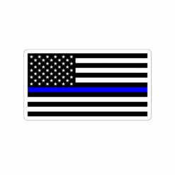 Thin Blue Line Flag Decal (indoor And Outdoor Use)