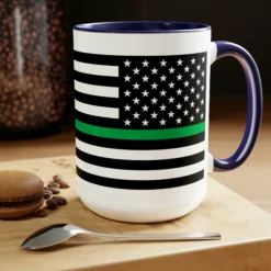 Two-Tone Thin Green Line Flag Coffee Mugs, 15oz 33 Two-Tone Thin Green Line Flag Coffee Mugs, 15oz -American Flags Sales 8303ca94f4bc04e0df8022a2f3ef45dc