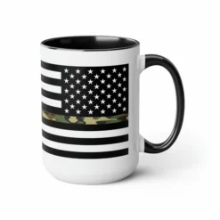Two-Tone Thin Camo Line Flag Coffee Mugs, 15oz -American Flags Sales 85683925be8434174d85b66872c8150e