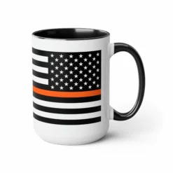 Two-Tone Thin Orange Line Flag Coffee Mugs, 15oz 22 Two-Tone Thin Orange Line Flag Coffee Mugs, 15oz -American Flags Sales 92e677cdeda45aef263400acc89f02f9