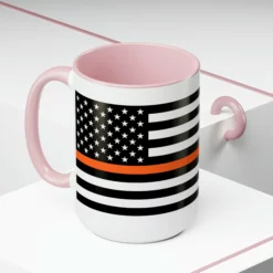 Two-Tone Thin Orange Line Flag Coffee Mugs, 15oz 39 Two-Tone Thin Orange Line Flag Coffee Mugs, 15oz -American Flags Sales 9ce10df2a697a61bb6f44014482f69cb