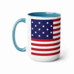 Two-Tone Star Spangled Banner Flag Coffee Mugs, 15oz -American Flags Sales a2f44295125513b735542f6ab2805781