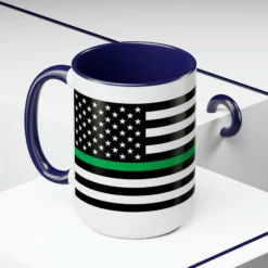 Two-Tone Thin Green Line Flag Coffee Mugs, 15oz 34 Two-Tone Thin Green Line Flag Coffee Mugs, 15oz -American Flags Sales a73fd23f20dfca2824ec7a16cd41ec7e