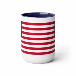 Two-Tone Betsy Ross Flag Coffee Mugs, 15oz -American Flags Sales a984cf09b388905139aa3e11324224f7