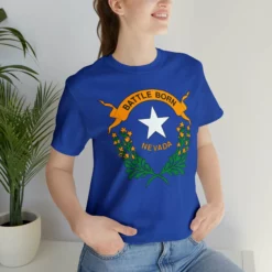 Nevada State Flag T Shirt: Bella + Canvas 3001 -American Flags Sales ab666bd817f73d6bf38da07b22d349ae