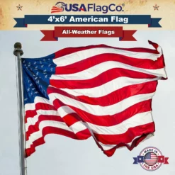 US Flag (4x6 Foot) Embroidered Stars & Sewn Stripes 15 US Flag (4x6 Foot) Embroidered Stars & Sewn Stripes -American Flags Sales american flag 4x6 all weather flags