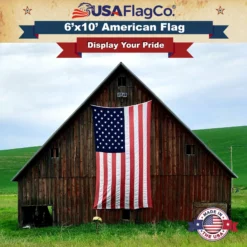 American Flag 6x10 Foot - Embroidered Stars & Sewn Stripes -American Flags Sales american flag 6x10 for barns display your pride