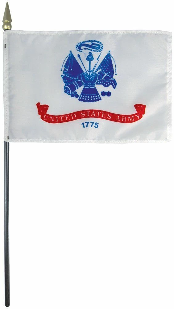 Army Stick Flag - 4 In X 6 In - Pack Of 12 1 Army Stick Flag - 4 In X 6 In - Pack Of 12
