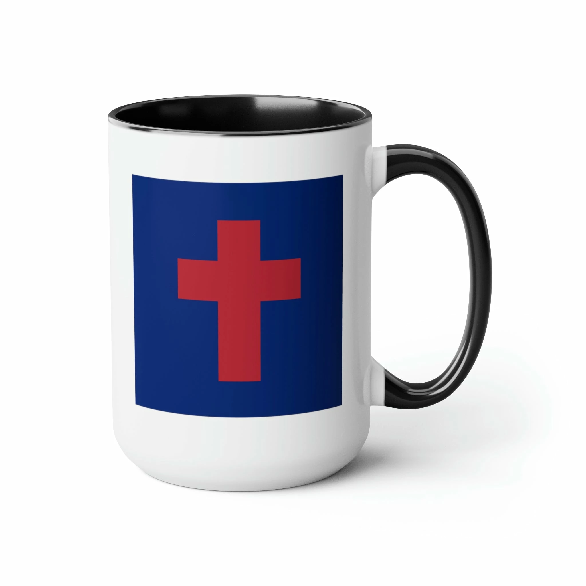 Two-Tone Christian Flag Coffee Mugs, 15oz 8 Two-Tone Christian Flag Coffee Mugs, 15oz - Image 8