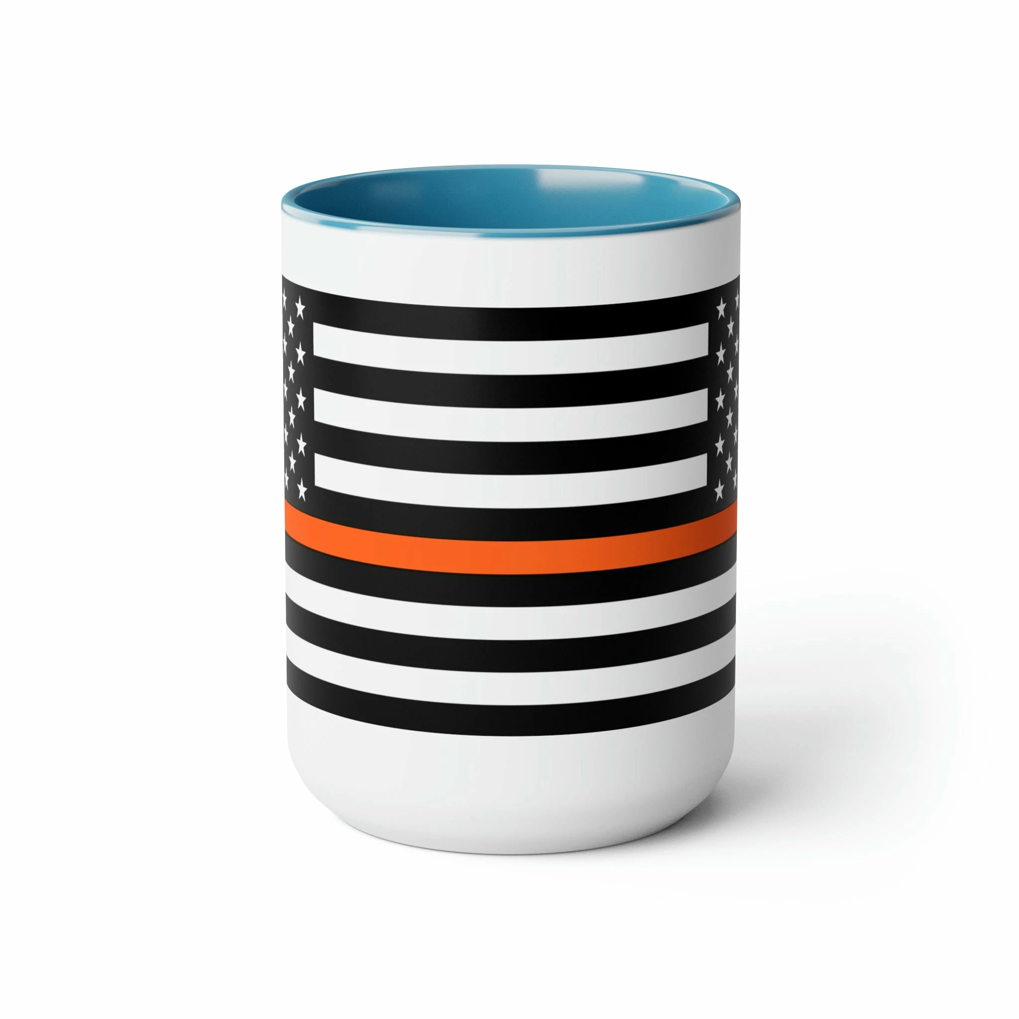 Two-Tone Thin Orange Line Flag Coffee Mugs, 15oz 7 Two-Tone Thin Orange Line Flag Coffee Mugs, 15oz - Image 7