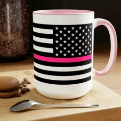 Two-Tone Thin Pink Line Flag Coffee Mugs, 15oz 38 Two-Tone Thin Pink Line Flag Coffee Mugs, 15oz -American Flags Sales ba40a11006d6cc8d2ee197a58dfacb86