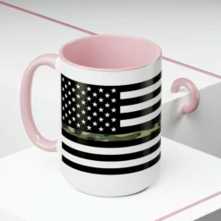 Two-Tone Thin Camo Line Flag Coffee Mugs, 15oz -American Flags Sales c0514cd1d530eacff4385d69c2fab236