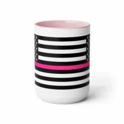 Two-Tone Thin Pink Line Flag Coffee Mugs, 15oz 36 Two-Tone Thin Pink Line Flag Coffee Mugs, 15oz -American Flags Sales c22ab434cd35bb835da36e8579d61e29