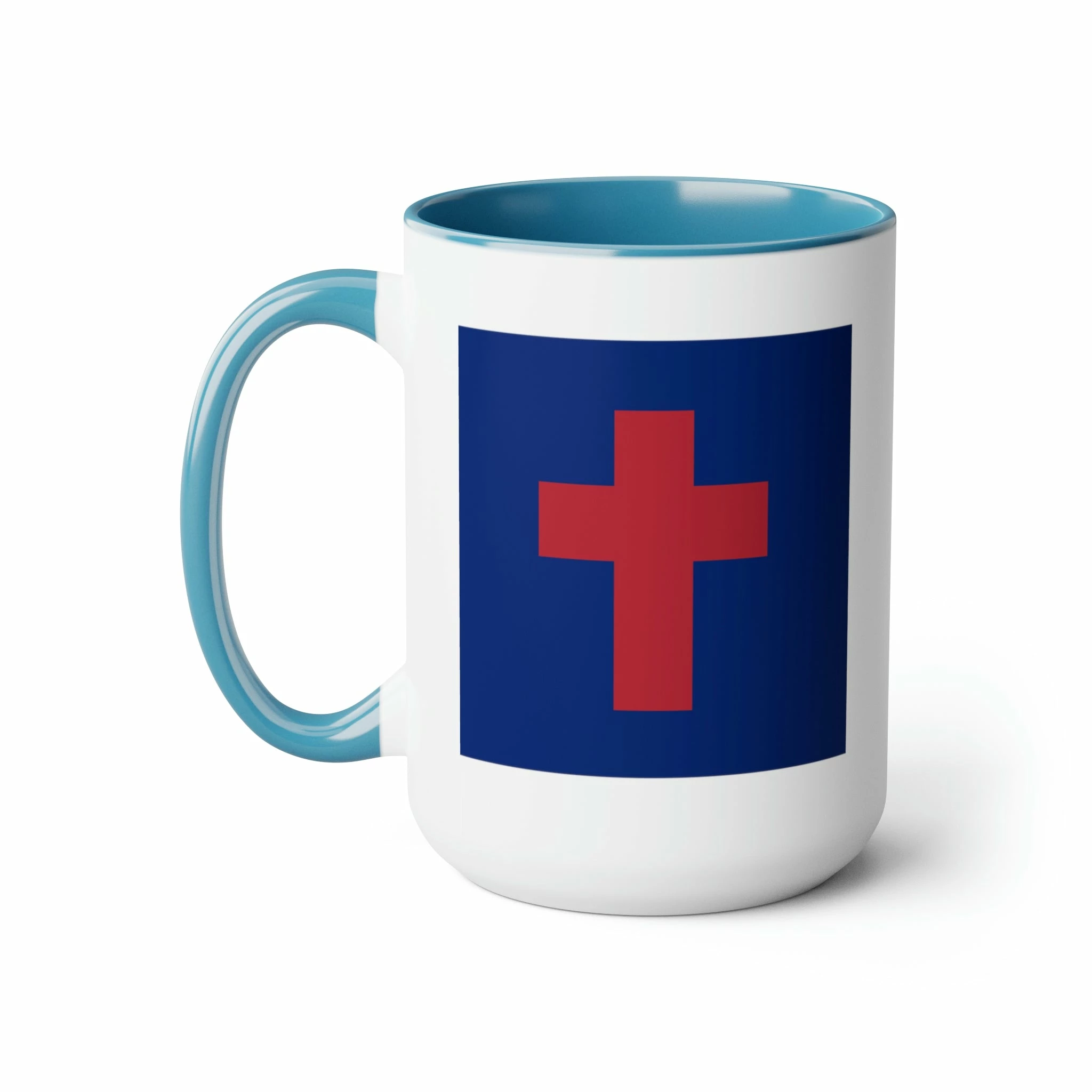 Two-Tone Christian Flag Coffee Mugs, 15oz 11 Two-Tone Christian Flag Coffee Mugs, 15oz - Image 11