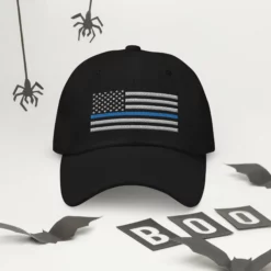 Dad Hat - Thin Blue Line Flag (Embroidered Flag) 29 Dad Hat - Thin Blue Line Flag (Embroidered Flag) -American Flags Sales classic dad hat black front 2 63464f23418d2