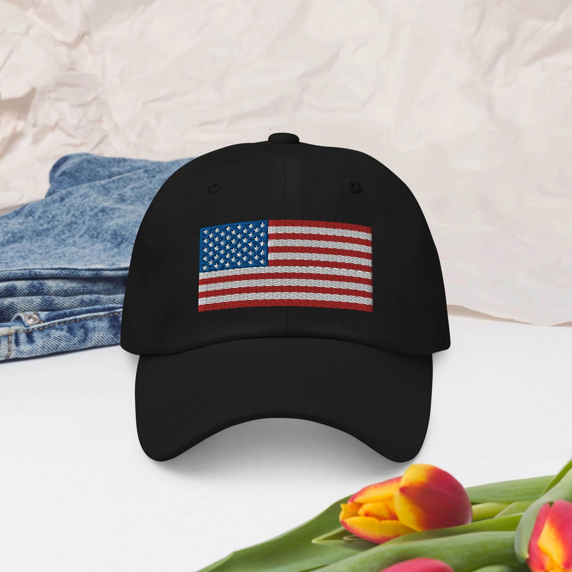 Dad Hat - USA Flag (Embroidered Flag) 11 Dad Hat - USA Flag (Embroidered Flag) - Image 11