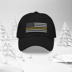Dad Hat - Thin Yellow Line Flag (Embroidered Flag) 27 Dad Hat - Thin Yellow Line Flag (Embroidered Flag) -American Flags Sales classic dad hat black front 2 63f18fcc25409