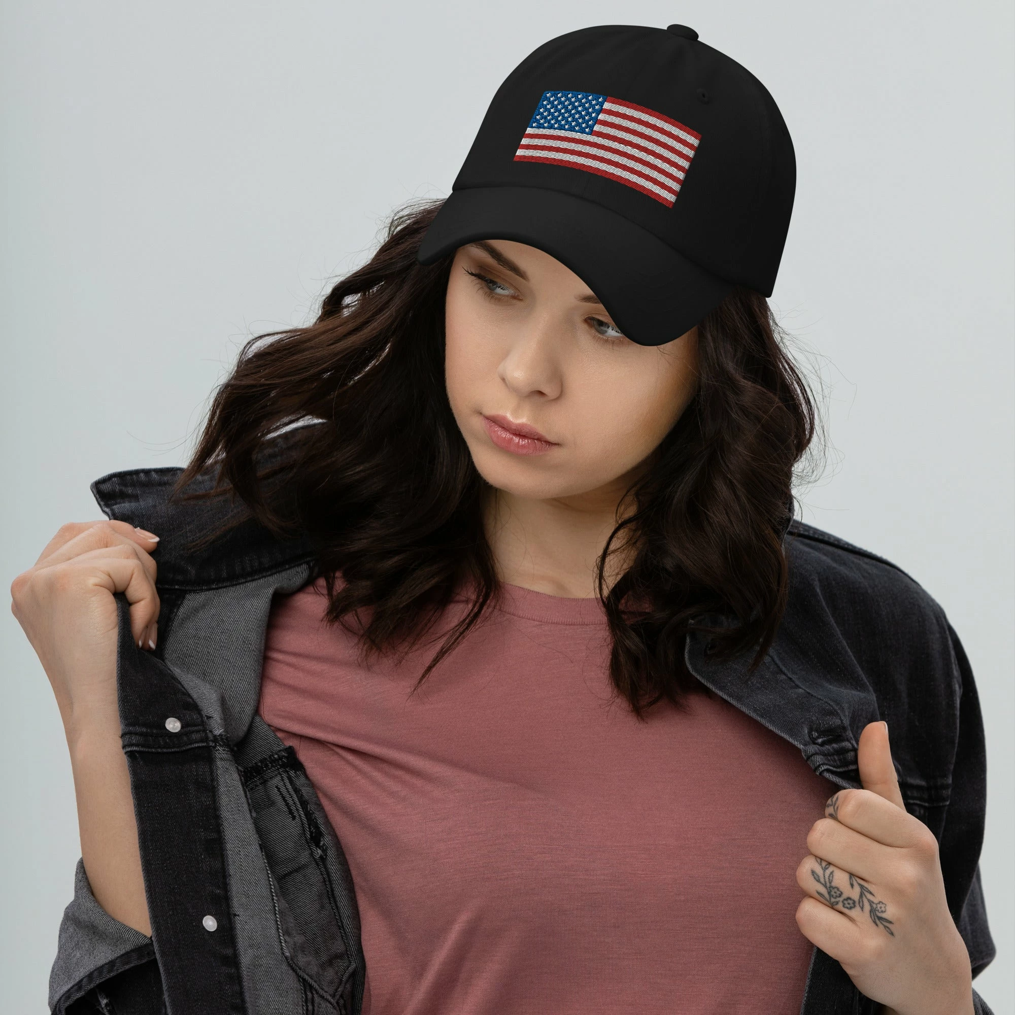 Dad Hat - USA Flag (Embroidered Flag) 5 Dad Hat - USA Flag (Embroidered Flag) - Image 5