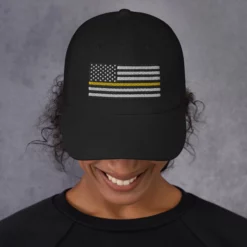 Dad Hat - Thin Yellow Line Flag (Embroidered Flag) 31 Dad Hat - Thin Yellow Line Flag (Embroidered Flag) -American Flags Sales classic dad hat black front 63f18fcc2567d