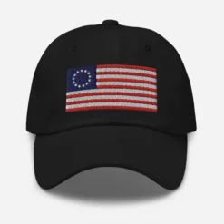 Dad Hat - Betsy Ross Flag (Embroidered Flag) -American Flags Sales classic dad hat black front 65c92b771e0ab