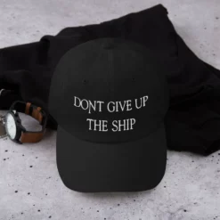 Dad Hat - Dont Give Up The Ship (White Embroidered) -American Flags Sales classic dad hat black front 65ca7110d465a